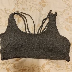 Grey sports bra like top